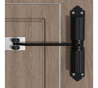 Heavy Duty Automatic Hydraulic Door Closer - Spring Loaded Interior & Exterior Closure - Overhead Fire Rated Gate Closer with Adjustable Rod & Screws for Reliable Security