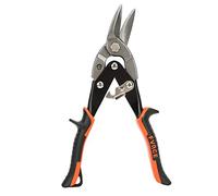 Heavy Duty Aviation Tin Snip Sheet Metal Cutter Shear Professional Grade Chrome Vanadium Steel Left Straight Right Cutting for Sheet Metal Aluminum Leather Tiles Rubber Craftsmen ((L) Left-Cut