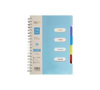 Heavy-Duty B5 Refillable Journal with Dividers 25K Pages & Measure Flags for Work Study Organization High Page Count Coil Notebook