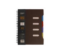 Heavy-Duty B5 Refillable Journal with Dividers, 25K Pages & Measure Flags for Work Study Organization High Page Count Coil Border Notebook