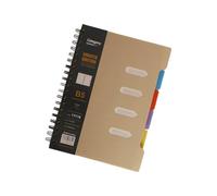 Heavy-Duty B5 Refillable Journal with Dividers, 25K Pages & Measure Flags for Work Study Organization High Page Count Coil Border Notebook