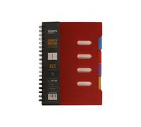 Heavy-Duty B5 Refillable Journal with Dividers, 25K Pages & Measure Flags for Work Study Organization High Page Count Coil Border Notebook