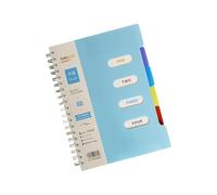 Heavy-Duty B5 Refillable Journal with Dividers, 25K Pages & Measure Flags for Work Study Organization Twist Notebook with Permanent Coil Binding