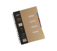 Heavy-Duty B5 Refillable Journal with Dividers, 25K Pages & Measure Flags for Work Study Organization Twist Notebook with Permanent Coil Binding