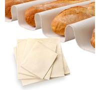 Heavy Duty Bakers Couche Bakers Couche and Proofing Cloth Cotton Fabric for Bread Dough Baking Shaping Tool for Baguettes, Loaves and Ciabatta Shaping Tool for Bread Baking (Large-27.5''x47.2‘’)
