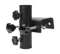 Heavy Duty Balcony Umbrella Holder Clamp for Deck Railing and Garden Fence, Metal Bracket Stand Fits Umbrella Diameter 23-38mm with Clamping Range 20-63mm, Black