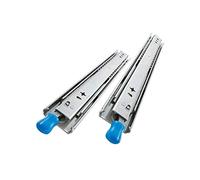 Heavy-Duty Ball Bearing Drawer Slides 1 Pair Soft-Close Push-to-Open Full Extension Rails 46In/115C Load Capacity Ideal for Smooth Drawer Operation