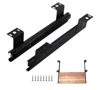 Heavy Duty Ball Bearing Drawer Slides, 10in/240mm & 14in/290mm Keyboard Shelf Runners, Telescopic Guide Rail, Detachable, Sliding Under Desk Keyboard Tray
