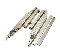 Heavy-Duty Ball Bearing Drawer Slides Hidden Folding Table Rails Telescopic Dining Table Slides Aluminum Cabinet Drawer Hardware Flat Slide Accessories for Furniture