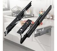 Heavy Duty Ball Bearing Drawer Slides Lift Table Drawer Slides Hidden Lifting Platform Guide Rail Hardware for Push Pull Lift Slide Table Events Festivals Dinners,42CM