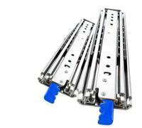 Heavy-Duty Ball Bearing Drawer Slides with Lock 500lbs Capacity Full Extension Robust Sliding Rails for Smooth Drawer Operation Ideal for Heavy Loads