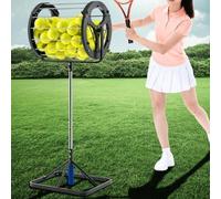 Heavy-Duty Ball Hopper for Tennis & Ping Pong, Holds 80 Balls, Multi-Sport Training Equipment for School & Coach