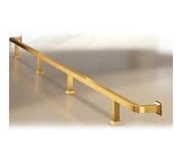 Heavy Duty Bar Foot Rail Kit - 180cm/5.9ft Footrest for Commercial & Home Bars, Indoor/Outdoor Use, Durable Gold Finish, Perfect for Restaurant & Kitchen Design