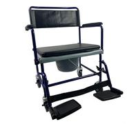 Heavy Duty Bariatric Extra Wide Mobile Wheeled Commode Chair - Up to 35 Stone User Weight