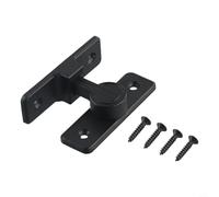 Heavy Duty Barn Black Lock 90 Degree for Gate Cupboards Hardware Matte Door Sliding Alloy Right Angle Latch for Zinc Garden Doors Wooden Fences Cabinets Latch