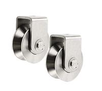 Heavy Duty Barn Door Casters 48mm VGroove Wheel Rollers Durable Steel Sheaves for Sliding Gates Furniture Legs Industrial Carts Smooth Motion Casters