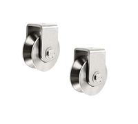Heavy Duty Barn Door Casters2 VGroove Wheel Furniture Legs Steel Sheave 48mm VTrack Roller for Sliding Gates Industrial Machines & Carts