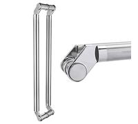 Heavy Duty Barn Door Handle - Chrome Mirror-Polish Contemporary Entry Handle for Wood, Timber, Glass, and Metal Front Doors