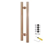 Heavy Duty Barn Door Handle Set, Metal Exterior Hardware for Wood/Glass/Metal Doors, Includes Fittings, Perfect for Home Renovation