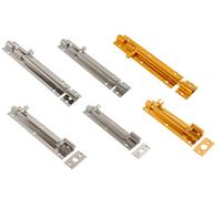 Heavy Duty Barrel Bolt Necked Polished Brass & Chrome, Satin Chrome (Brass, 10" (250mm))