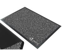 VOUNOT® Heavy Duty Barrier Mats, Door Mat Washable, Non Slip Rubber Mat, Floor Mats Kitchen Rugs, Grey-Black, 90x120cm