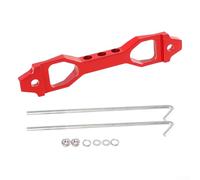 Heavy Duty Battery Hold Down Bracket for Vehicles Made from Aluminum Alloy with J Bolts Fits Group 21 22F 24 and Compatible Battery Sizes (Red)