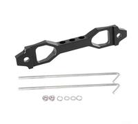 Heavy Duty Battery Hold Down Bracket for Vehicles Made from Aluminum Alloy with J Bolts Fits Group 21 22F 24 and Compatible Battery Sizes (Black)