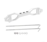 Heavy Duty Battery Hold Down Bracket for Vehicles Made from Aluminum Alloy with J Bolts Fits Group 21 22F 24 and Compatible Battery Sizes (Silver)