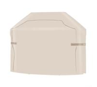 Heavy Duty BBQ Cover 210D Oxford Grill Protector Weather Resistant Barbecue Shield White Heat Reflective Windproof Straps Guard for Rain Snow Dust Large Gas(170x61x117cm)