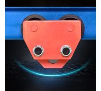 Heavy Duty Beam Trolley for Lifting Heavy Goods, Manual Adjustable Width, Worked on H-Beams, I-Beams, and Curved Rails with Arcs Cranes Garage Lifts(3 Ton/3000kg)