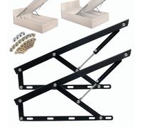 Heavy-Duty Bed Frame, Adjustable Lift Up Design, Silent Buffering, Weight Bearing 100kg, Four Ways to Open, 61-150cm Opening and Closing Buffering