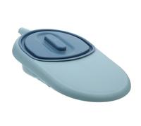 Heavy Duty Bed Pan with Lid for Bedridden Patients, Portable | PP Material, Spill Proof and Easy to Clean, Contemporary Style, Sky Blue for Patients and Pregnant Women