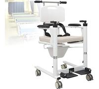 Heavy Duty Bedside Commode, Extra Wide Seat, Adjustable Height, 120 Kg Weight Capacity, Stand Alone or Over Toilet, Universal Wheels