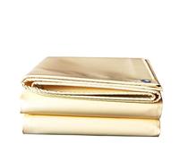 Heavy-Duty Beige PVC Waterproof Tarpaulin Cover 500 g/m² for Hay Trailers Outdoor Furniture - Reinforced with Metal Grommets 1x5m Size Weather Protection