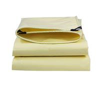 Heavy Duty Beige Waterproof PVC Tarpaulin 500g Multipurpose Tarp Cover for Garden Furniture Shed Market Stall Canopy Tent (Size: 2x2m)