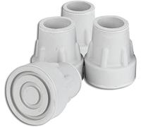 Heavy Duty Bell Shaped Ferrule 22mm (7/8") - Pack of 4, Durable Rubber Cane Tips for Walking Sticks, Crutches & Mobility Aids, Slip-Resistant, Grey, Ideal for Indoor & Outdoor Use | SterlingSquare