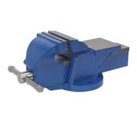 Heavy Duty Bench Mountable Fixed Base Vice - 125mm Jaw Opening - Cast Iron