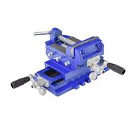 Heavy-Duty Bench Vise, 6-Inch Cross Slide Drill Vise, Compound Workpiece Holder for Machining and Cutting
