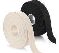 Heavy-Duty Bias Binding Tape - 20 Yards, 1 Inch Wide, Dual-Colored Cotton Webbing for DIY Crafts, Sewing, Home Décor & Outdoor Gear (Black & Natural)