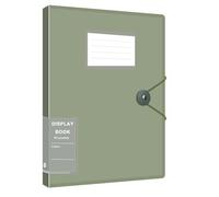 Heavy Duty Binder with Plastic Sleeves, Portfolio Folder with 60 Clear Sheet Protectors, Display 120 Pages, Presentation Book for Artwork, Sheet Music, Document Green