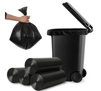 Heavy Duty Black Bin Bags 20L - Strong Garbage Bags | Kitchen Bin Liners 20 Litre | Small Rubbish Bags for Swing Bins & Trash Bins | Extra Strong & Leak-Resistant Design 100 Count