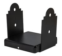 Heavy Duty Black Bolt Down Pergola Post Support With Spacer - Black Ground Anchor - Post Bracket - 150mm (6X6")