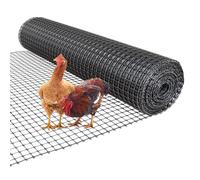 Heavy Duty Black Chicken Wire Fencing 0.5x30m (1.6x98.4ft) 3cm Square Mesh for Backyard Patio Greenhouse Temporary Garden Barrier Durable & Versatile Fencing Solution