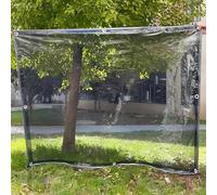 Heavy Duty Black Clear Tarp, 400g/m² Waterproof PVC Tarpaulin with Grommets, Outdoor Translucent Cover for Car Boat Garden Patio Greenhouse Chicken Coop(1 x 5.5m)
