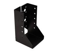 Heavy Duty Black Decorative Face Fix Folded Concealed Flange Joist Hanger (45 x 97 x 75 x 2mm)