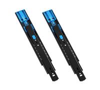 Heavy-Duty Black Drawer Slides Total Extension Soft Close One-Touch Disassembly 10-20 Inch 2-Pack (18 Inch) - Ideal for Smooth Drawer Movement