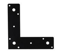 Heavy Duty Black Flat Corner Plate L Shape 90 Degree Right Angle Bracket Mending Brace Jointing Plate 150x150x40mm (1)
