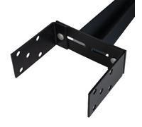 Heavy Duty Black Galvanised Adjustable Pergola Post Spike Support 60-150mm - Adjustable Fence Post Spike 6X6"