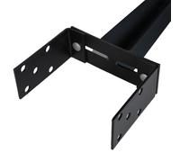 Heavy Duty Black Galvanised Adjustable Width Post Spike Support 60-150mm - 6×6" - Adjustable Fence Post Spike - Post Spike Bracket