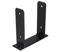Heavy Duty Black Galvanised Bolt Down Pergola Post Support | Post Anchor Bracket | Fence Post Support Base (150mm)